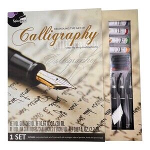 SpiceBox Masterclass Calligraphy Writing Set Instruction Guide Pens Ink NIB